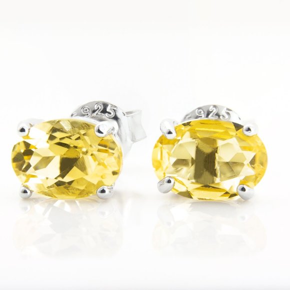 Jewelry - Natural Citrine Sterling Silver Earrings